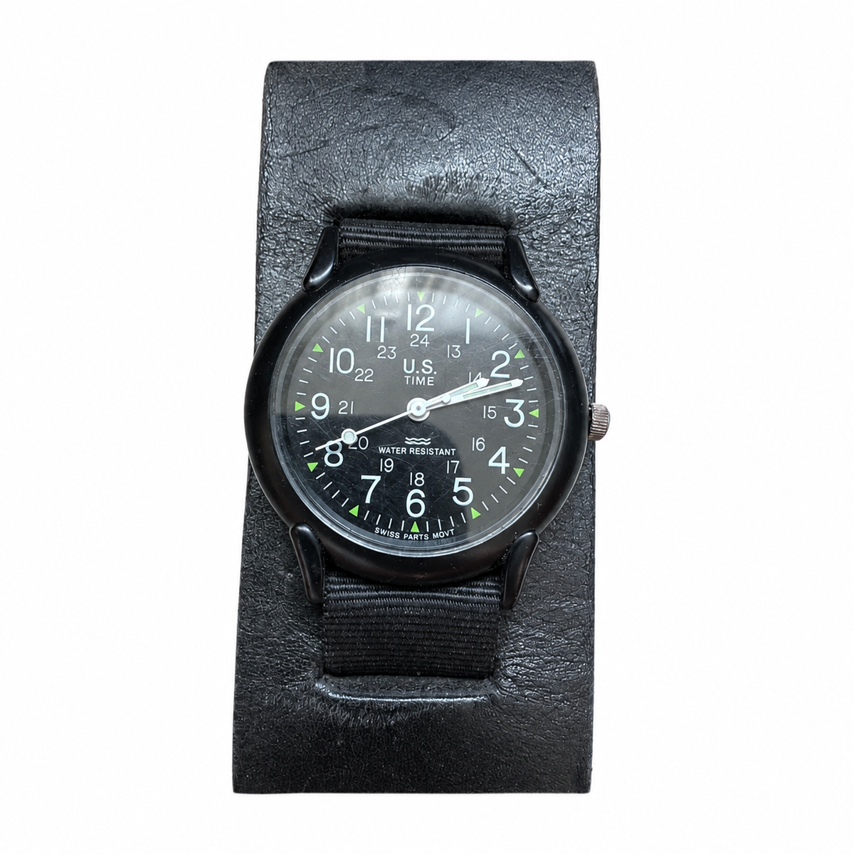 Vintage U.S. Time Military-Style Quartz Cuff Watch - Requires a Battery
