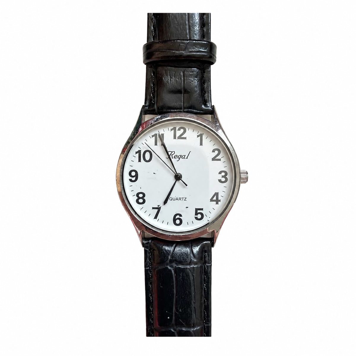 Vintage Regal White Dial Easy-Reader Quartz Watch - Requires a Battery