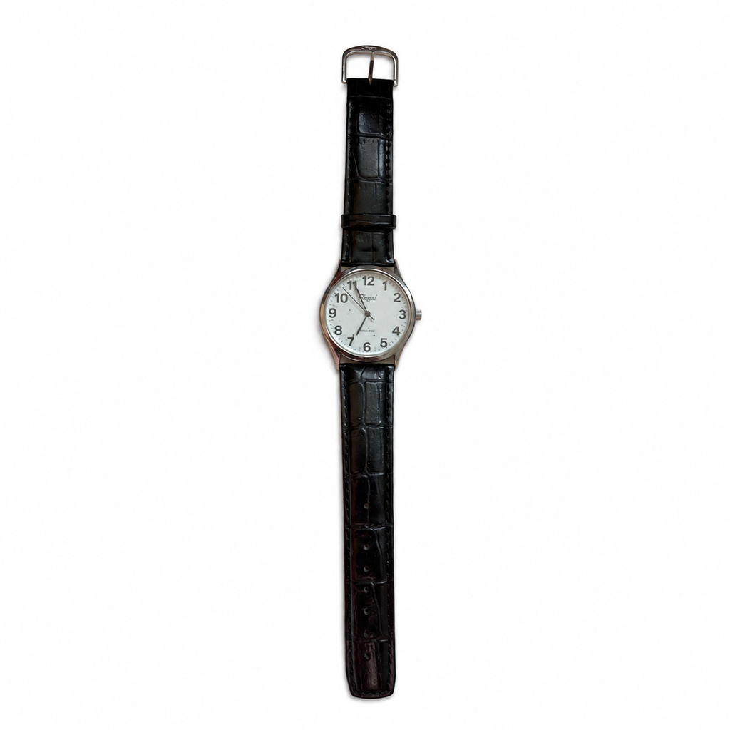 Vintage Regal White Dial Easy-Reader Quartz Watch - Requires a Battery
