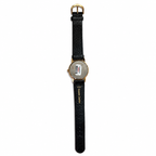 Vintage-Style White Dial Gold-Tone Quartz Watch - Requires a Battery