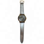Vintage Geneva Blue Dial Gold-Tone Quartz Watch - Requires a Battery