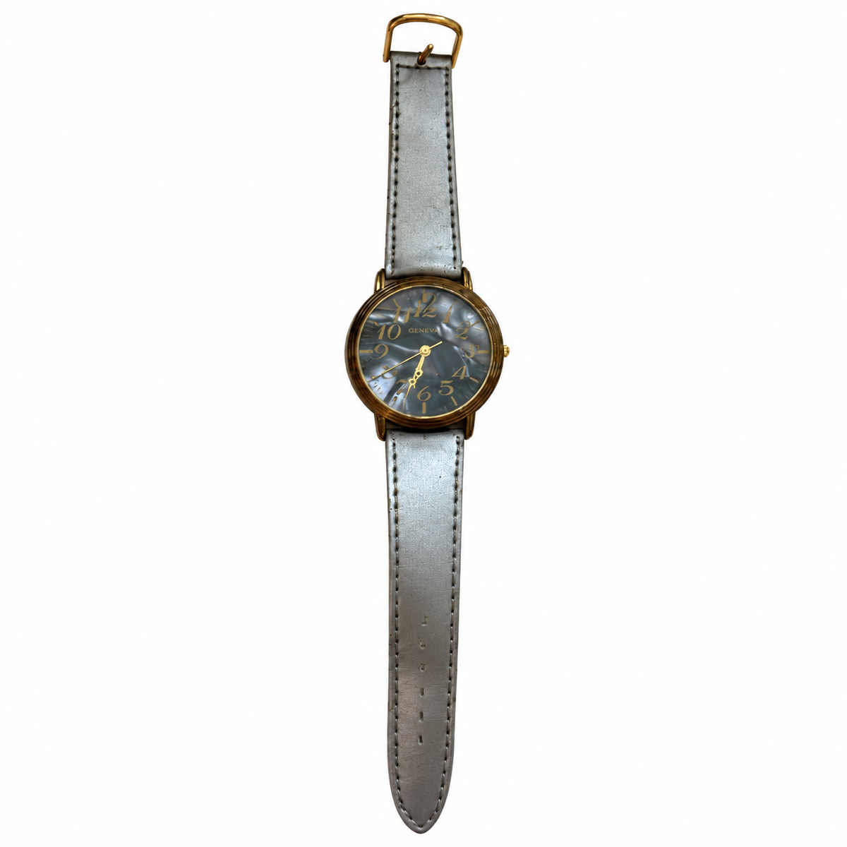 Vintage Geneva Blue Dial Gold-Tone Quartz Watch - Requires a Battery