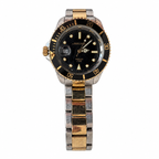Vintage Geneva 2001 Two-Tone Black Dial Date Quartz Watch - Requires a Battery