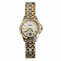 Vintage Aspen Two-Tone White Dial Quartz Date Watch - Requires a Battery