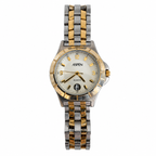Vintage Aspen Two-Tone White Dial Quartz Date Watch - Requires a Battery