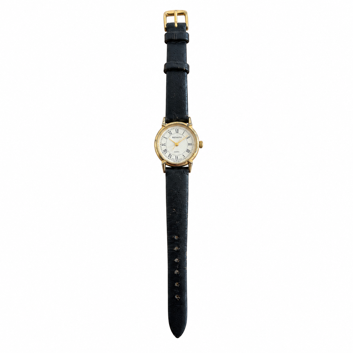 Vintage Renato Gold-Tone Roman Numeral Quartz Dress Watch - Requires a Battery