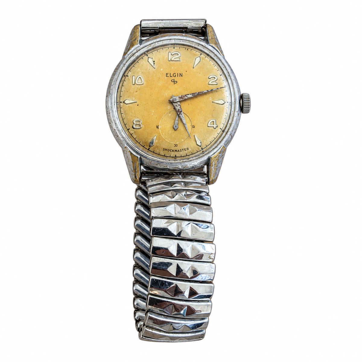 Vintage Elgin Shockmaster Small Seconds Mechanical Watch - Requires Winding