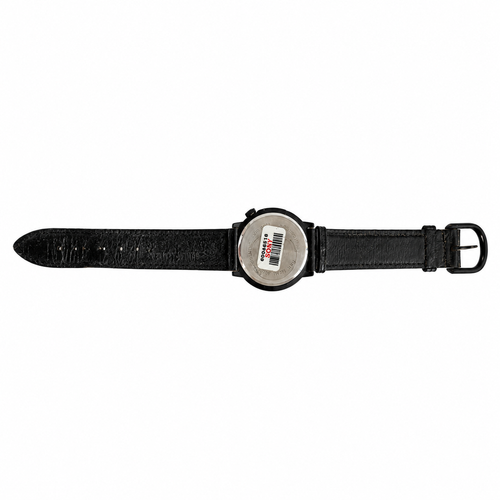 Vintage Georges Marciano Black Dial Leather Strap Quartz Watch - Requires a Battery