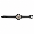 Vintage Georges Marciano Black Dial Leather Strap Quartz Watch - Requires a Battery