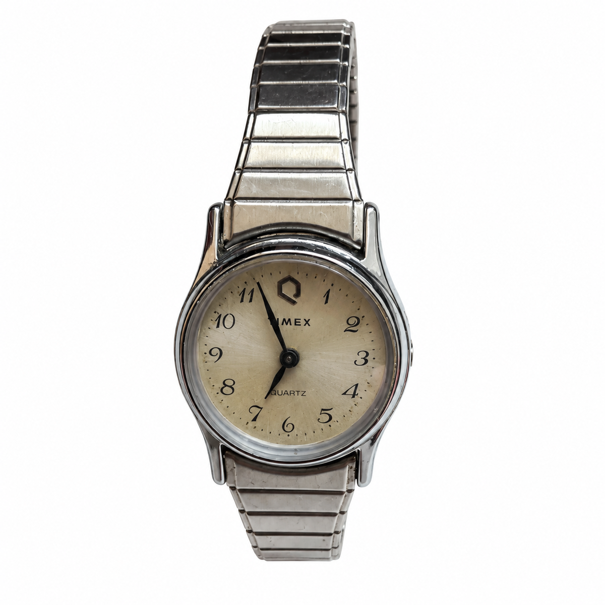 Vintage Timex Champagne Dial Expansion Band Quartz Watch - Requires a Battery