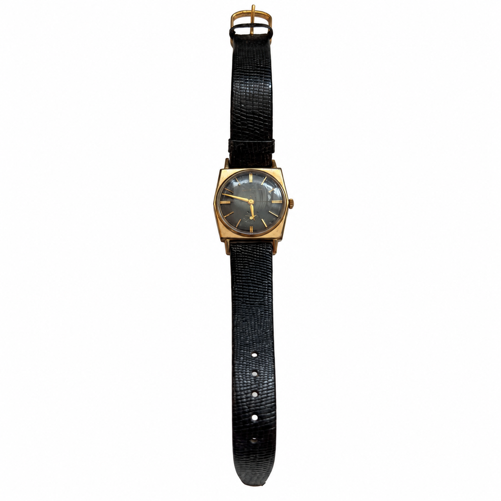 Vintage Bulova Black Dial Small Seconds Mechanical Watch - Requires Winding