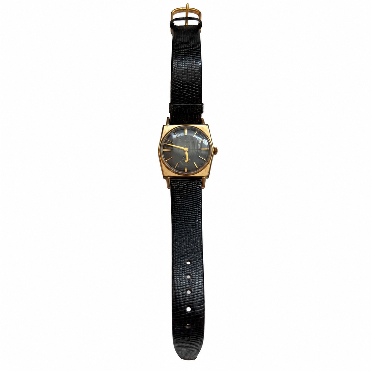 Vintage Bulova Black Dial Small Seconds Mechanical Watch - Requires Winding