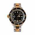 Vintage Geneva 2001 Two-Tone Black Dial Date Quartz Watch - Requires a Battery