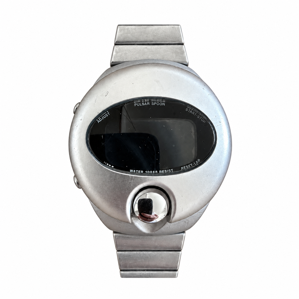 Vintage Pulsar Spoon Stainless Steel Digital Quartz Watch - Requires a Battery