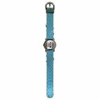 Vintage-Style TFX Blue Floral Quartz Watch - Requires a Battery