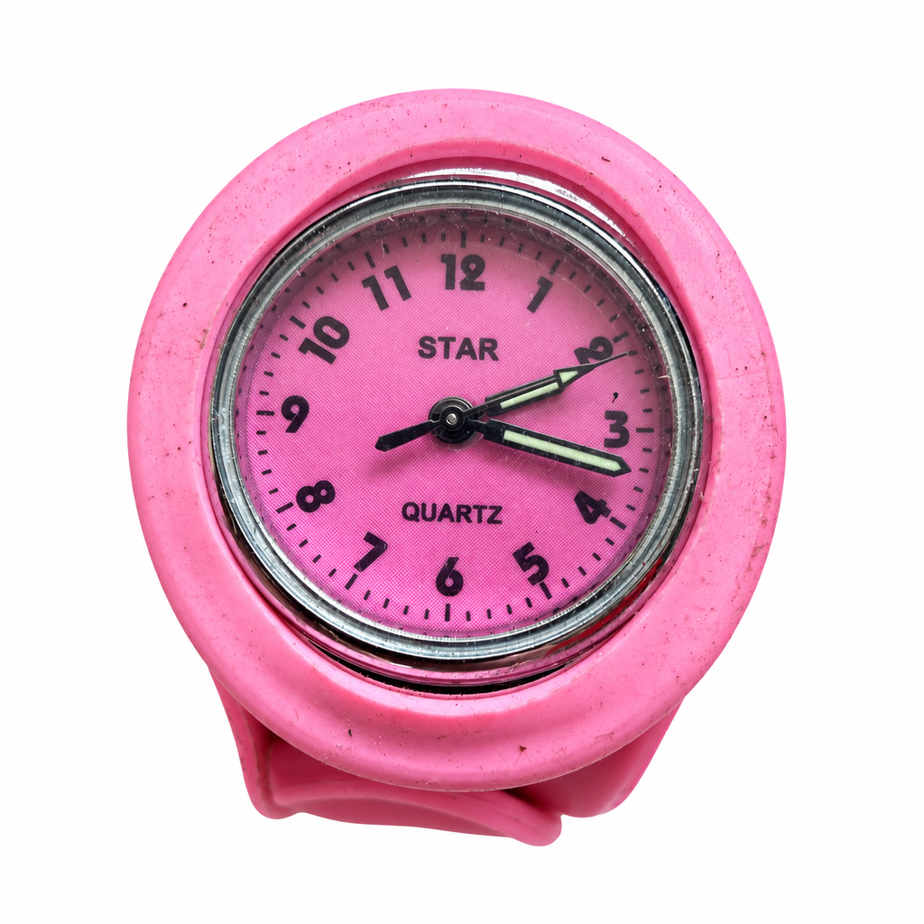 Vintage-Style Star Pink Slap Quartz Watch - Requires a Battery