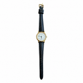 Vintage Sharp Arabic Numeral Quartz Watch - Gold/White Dial - Battery Required