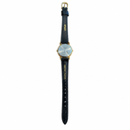 Vintage Sharp Arabic Numeral Quartz Watch - Gold/White Dial - Battery Required