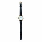 Vintage Sharp Classic Quartz Watch - Gold/White Dial with - Battery Required