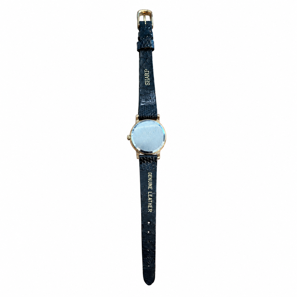 Vintage Sharp Classic Quartz Watch - Gold/White Dial with - Battery Required