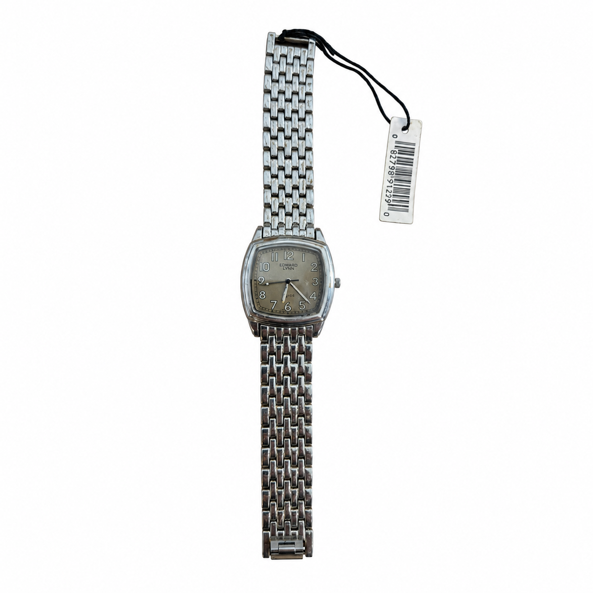 Vintage Edward Lynn Square Bracelet Watch - Silver/Gray Dial - Battery Required
