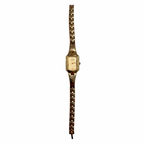 Vintage Citizen Rectangular Crystal-Accent Gold-Tone - Battery Required