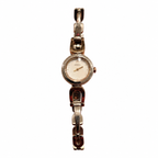 Vintage Seiko Round White Dial Silver-Tone Link Bracelet - Battery Required
