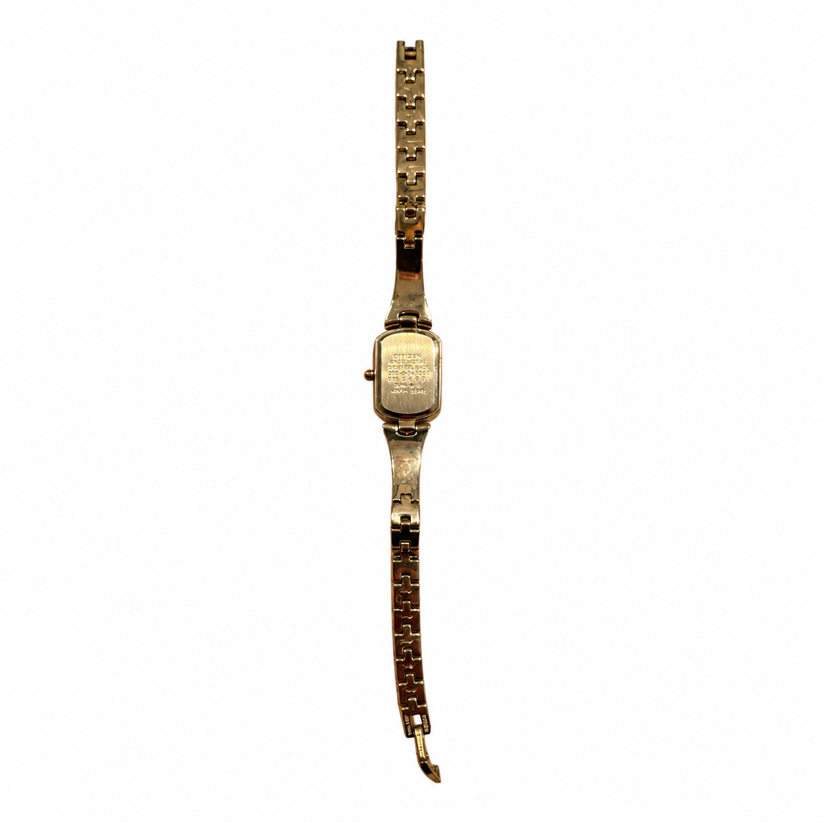Vintage Citizen Rectangular Crystal-Accent Gold-Tone - Battery Required