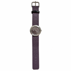 Vintage-Style Purple Stone-Dial Quartz Watch - Requires a Battery