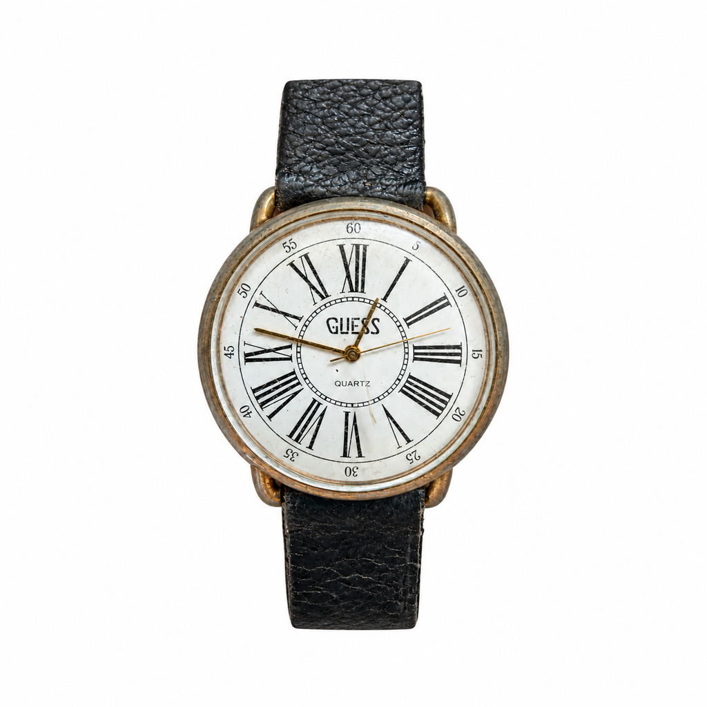 Vintage Guess Oversized Roman Numeral Quartz Watch - Requires a Battery