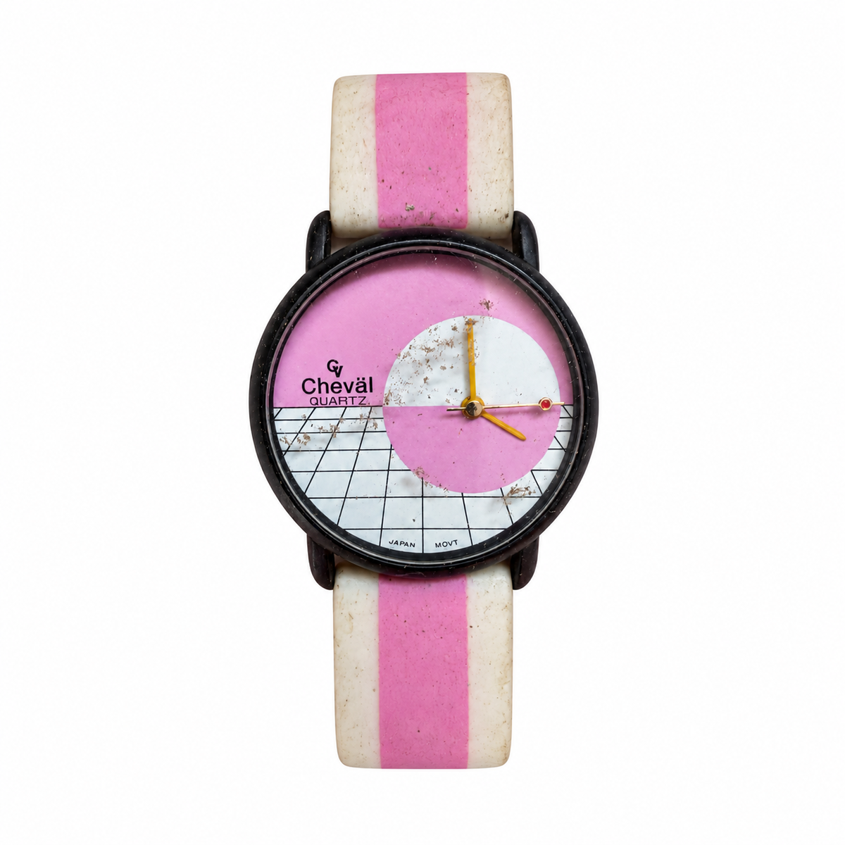 Vintage Cheval Pink Geometric Quartz Watch - Requires a Battery