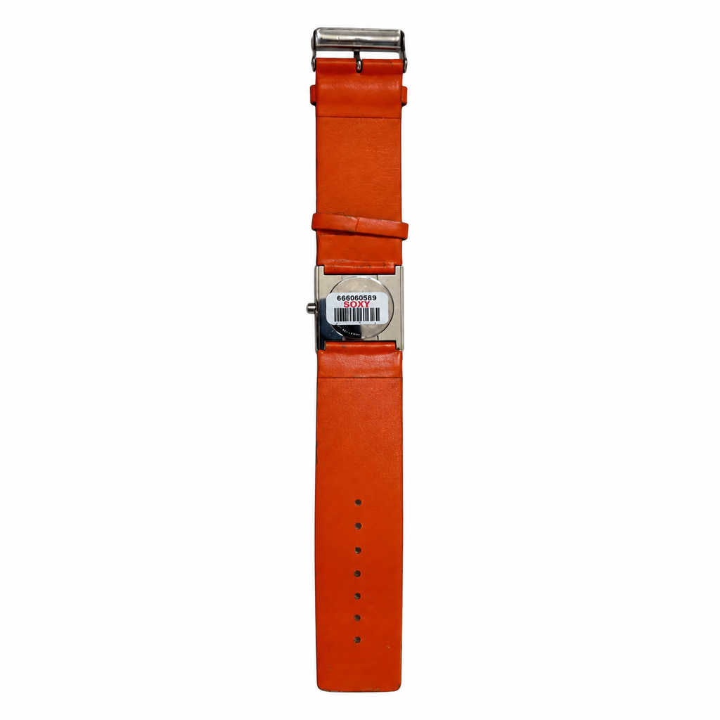 Vintage-Style Pink Dial Square Quartz Watch - Requires a Battery
