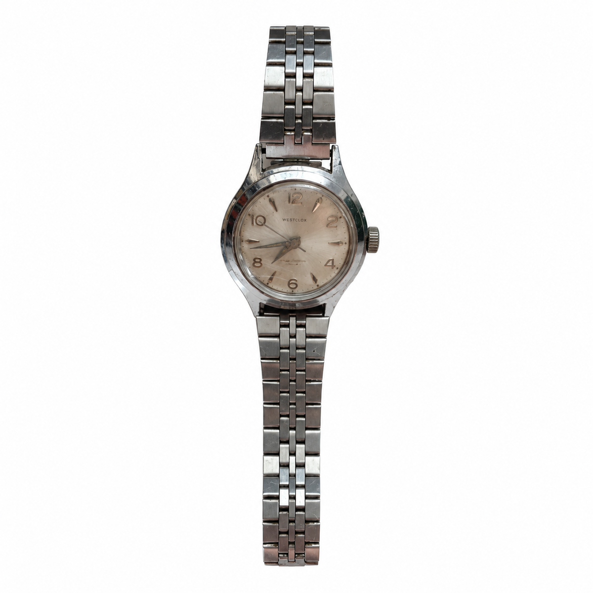 Vintage Westclox Silver Dial Mechanical Watch - Requires Winding