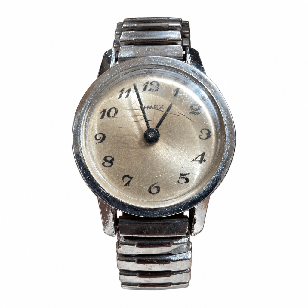 Vintage Timex Petite Silver Dial Mechanical Watch - Requires Winding