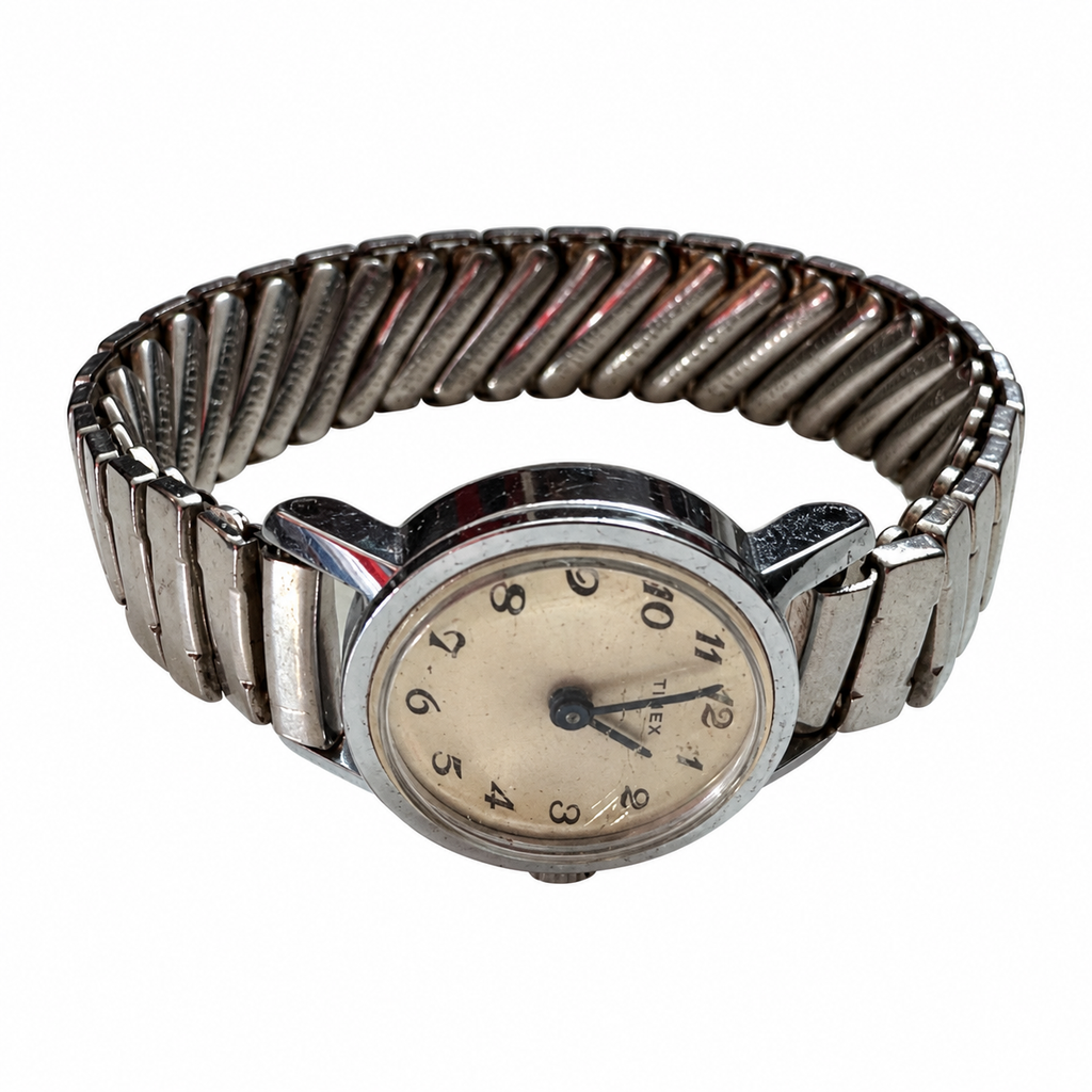 Vintage Timex Petite Silver Dial Mechanical Watch - Requires Winding