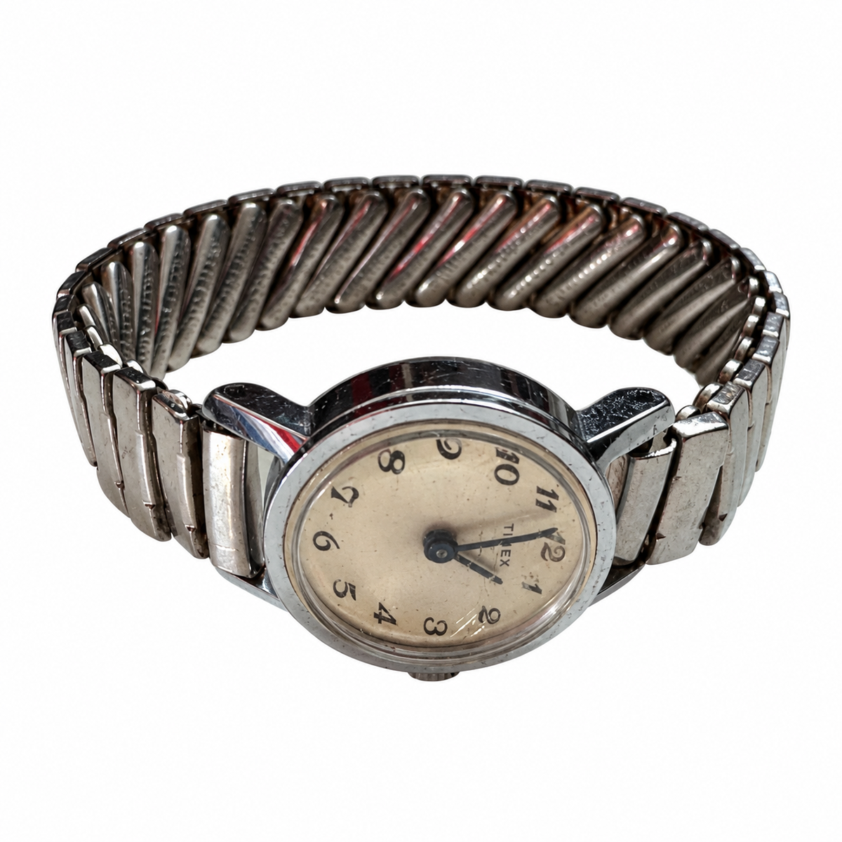 Vintage Timex Petite Silver Dial Mechanical Watch - Requires Winding