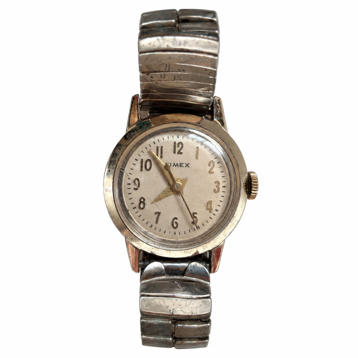 Vintage Timex White Dial Mechanical Watch - Requires Winding
