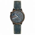 Vintage-Style Paisley Dial Cuff Quartz Watch - Requires a Battery