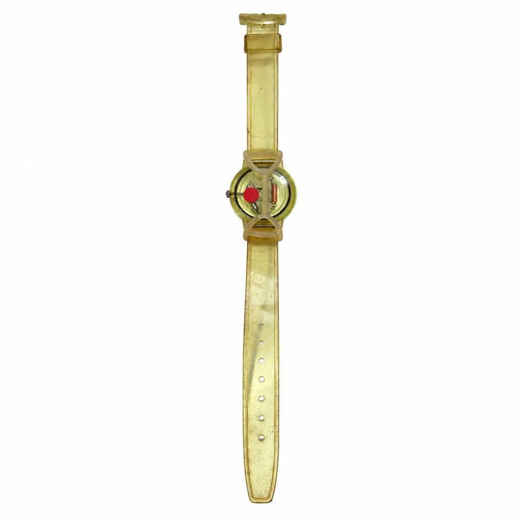 Vintage Jellies Transparent Yellow Quartz Watch - Requires a Battery