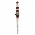 Vintage Casio Burgundy Square Quartz Watch - Requires a Battery