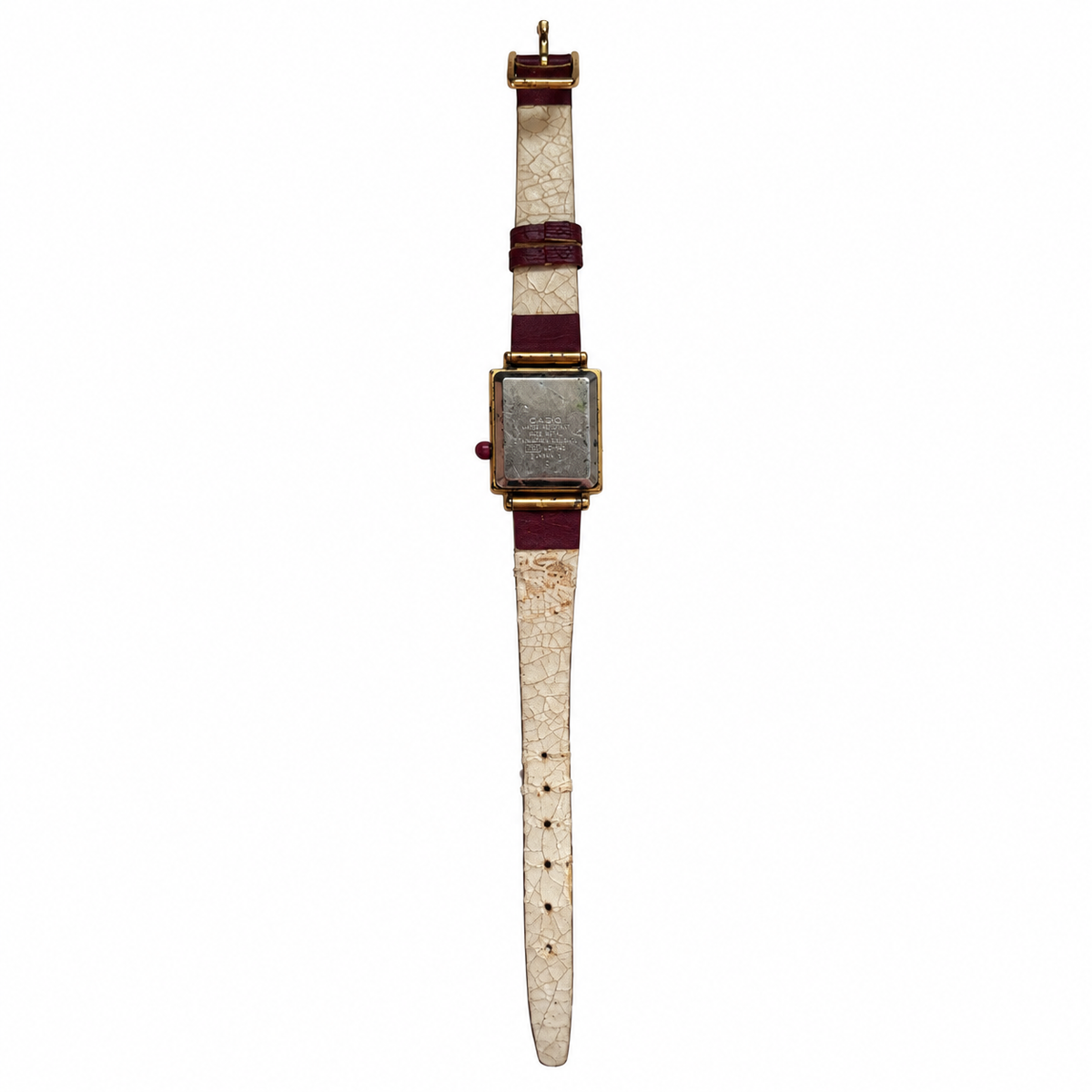 Vintage Casio Burgundy Square Quartz Watch - Requires a Battery