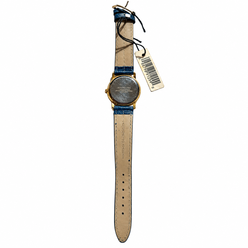 Vintage Edward Lynn Blue Strap Quartz Watch - Requires a Battery