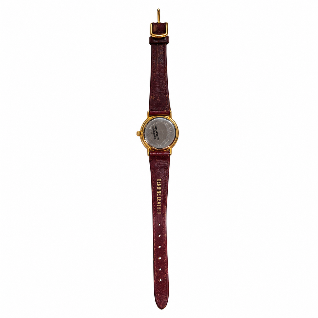 Vintage Suizo Burgundy Quartz Dress Watch - Requires a Battery