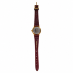 Vintage Suizo Burgundy Quartz Dress Watch - Requires a Battery