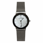 Vintage Skagen Denmark Mother-of-Pearl Crystal Dial Quartz Watch - Requires a Battery
