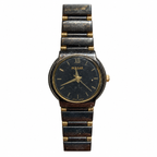 Vintage Pulsar Black and Gold Quartz Bracelet Watch - Requires a Battery