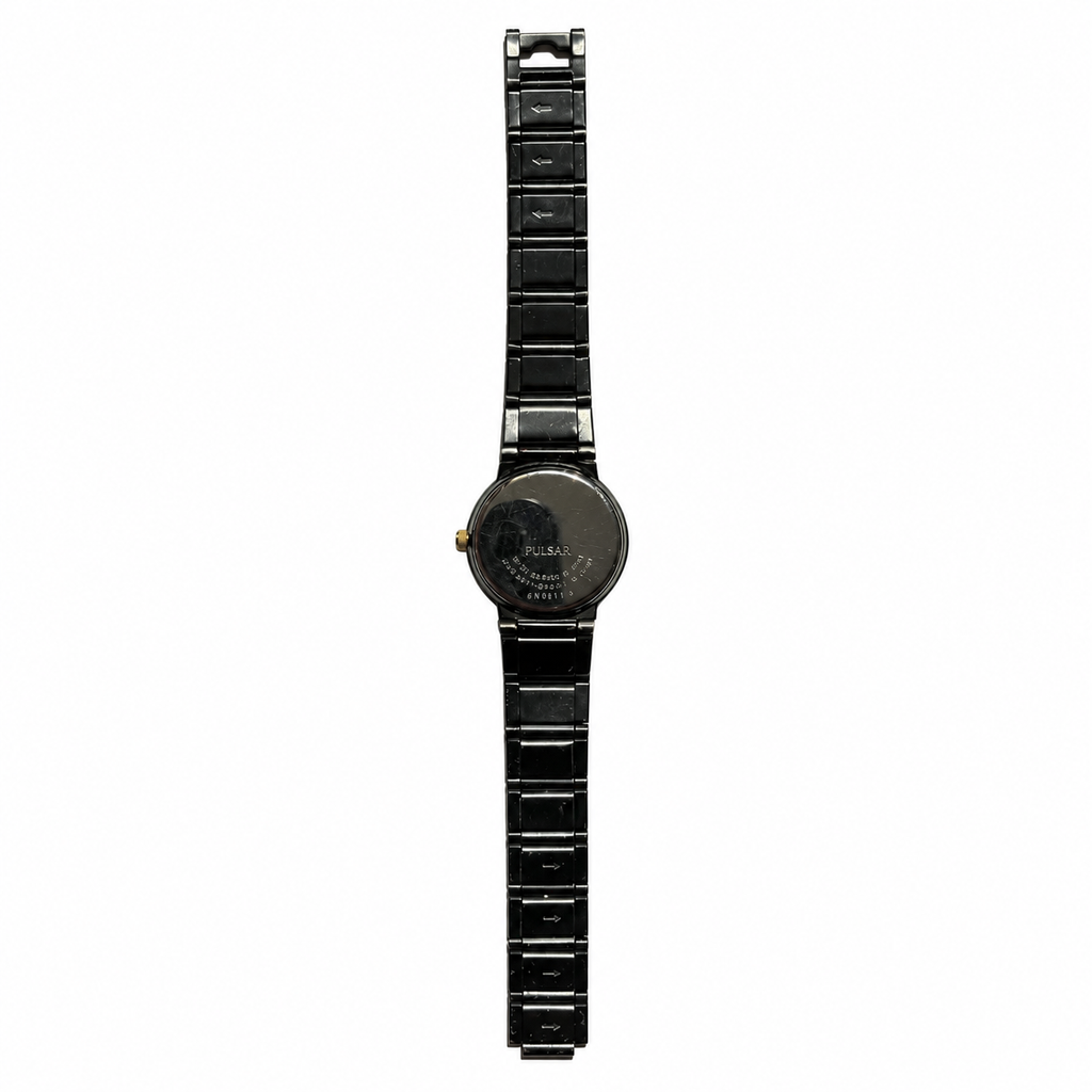 Vintage Pulsar Black and Gold Quartz Bracelet Watch - Requires a Battery