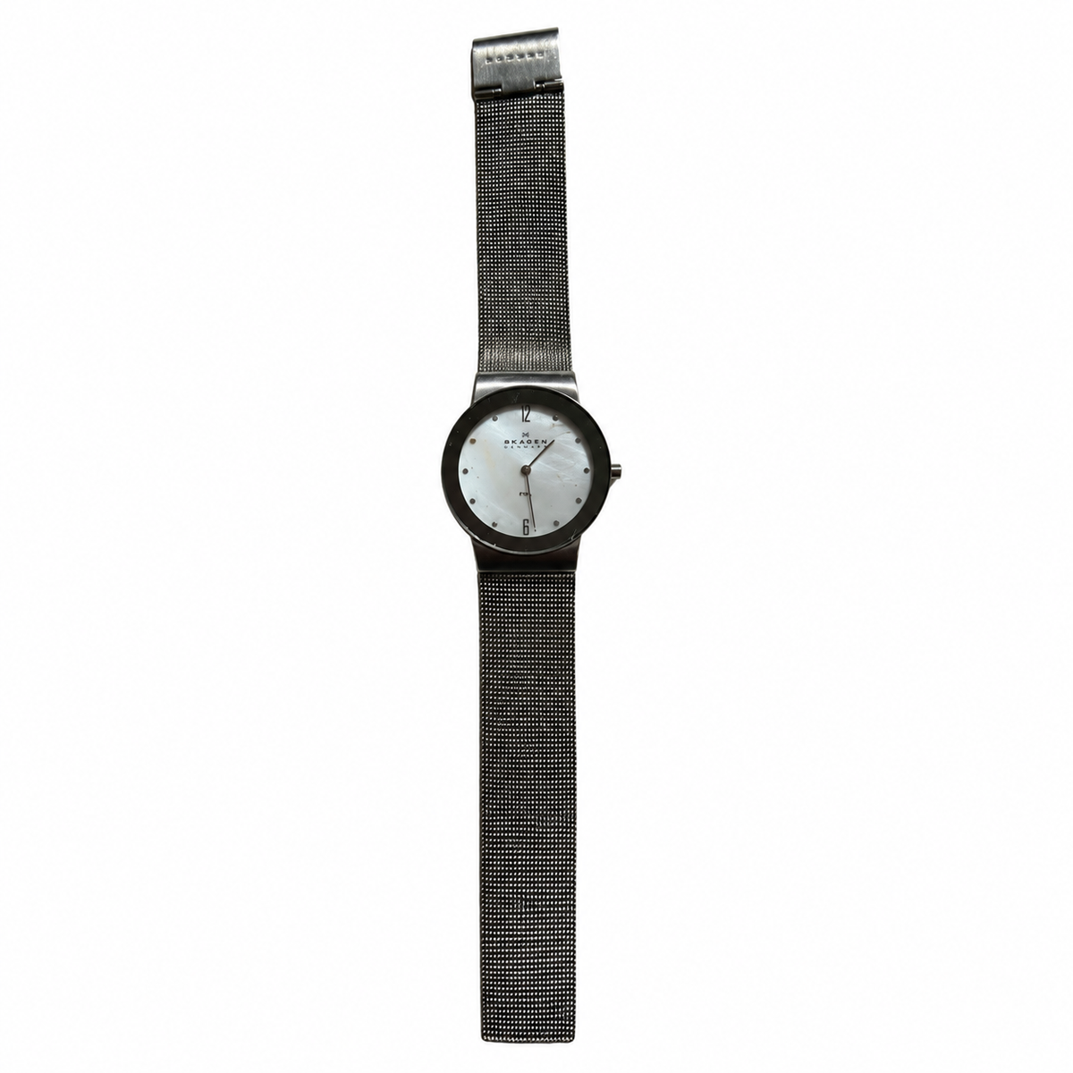 Vintage Skagen Denmark Mother-of-Pearl Crystal Dial Quartz Watch - Requires a Battery