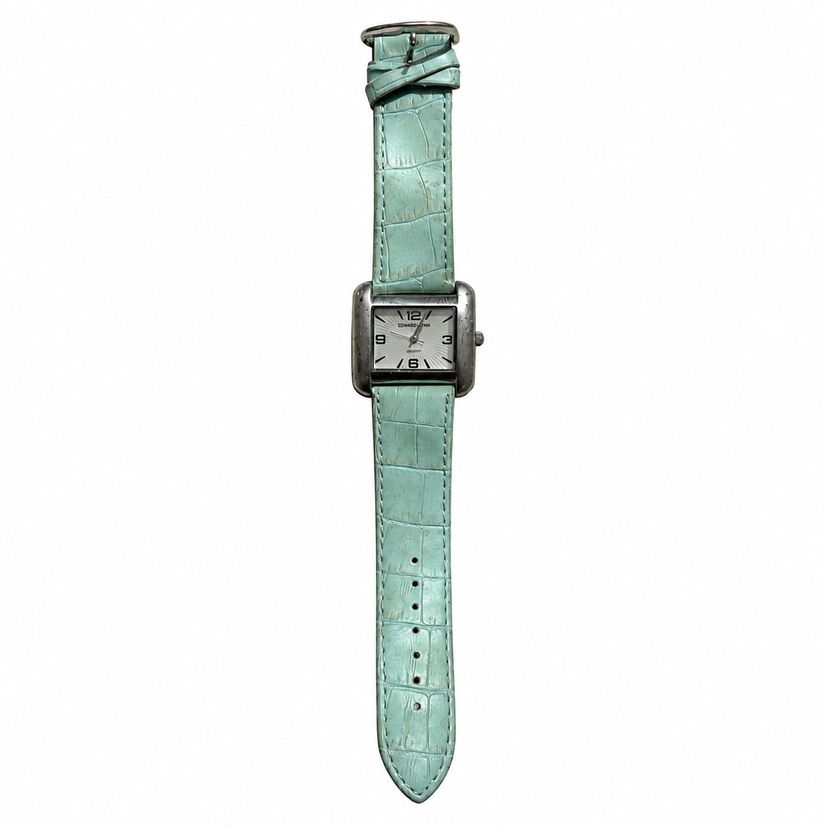 Vintage Edward Lynn Rectangular Silver Dial Quartz Watch - Requires a Battery