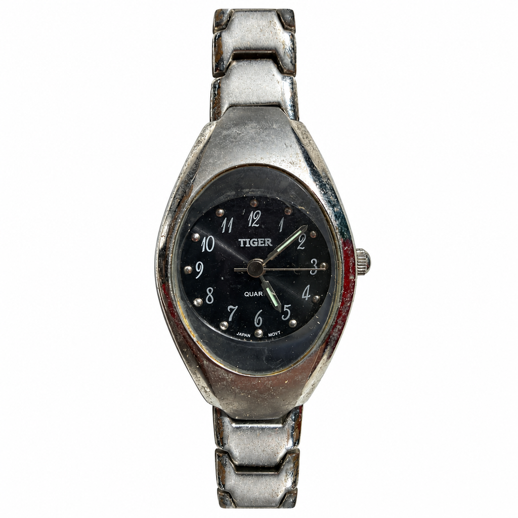 Vintage Tiger Black Dial Quartz Bracelet Watch - Requires a Battery
